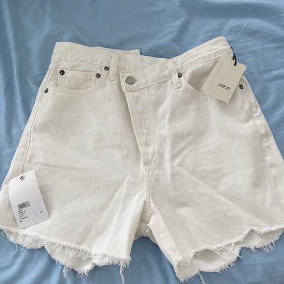 Agolde Pants - Agolde Women's Cream Jean Shorts NWT